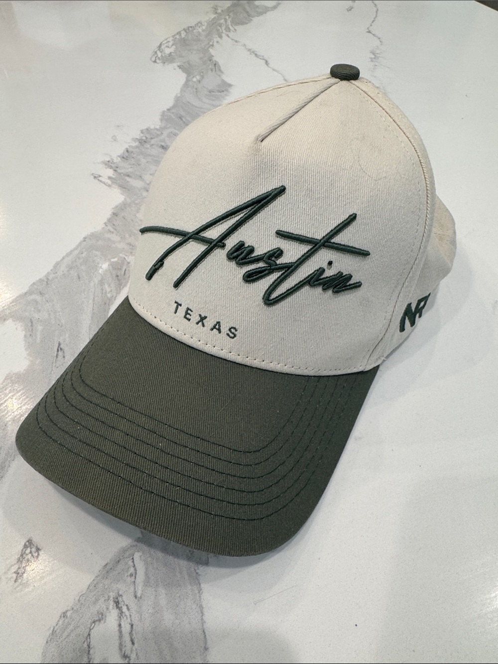 Austin Texas Script Baseball Cap - Two Tone